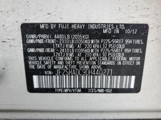 Photo 11 VIN: JF2SHADC9DH440271 - SUBARU FORESTER 2 