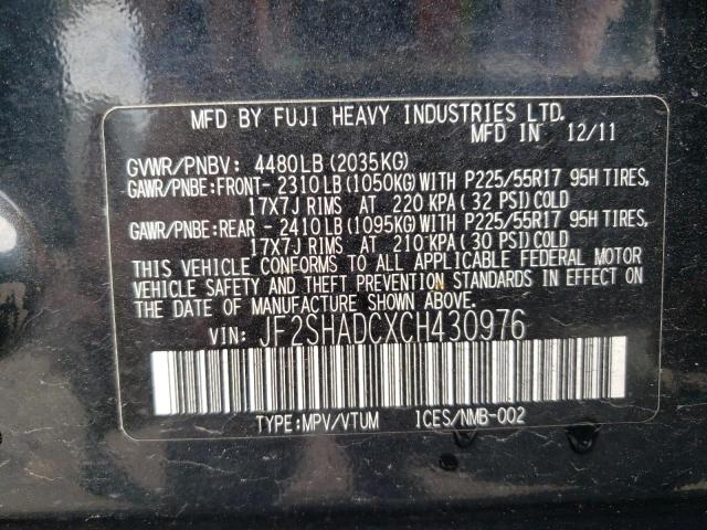 Photo 12 VIN: JF2SHADCXCH430976 - SUBARU FORESTER 2 