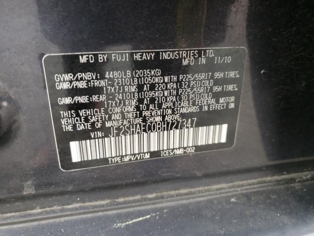 Photo 9 VIN: JF2SHAEC0BH727347 - SUBARU FORESTER L 