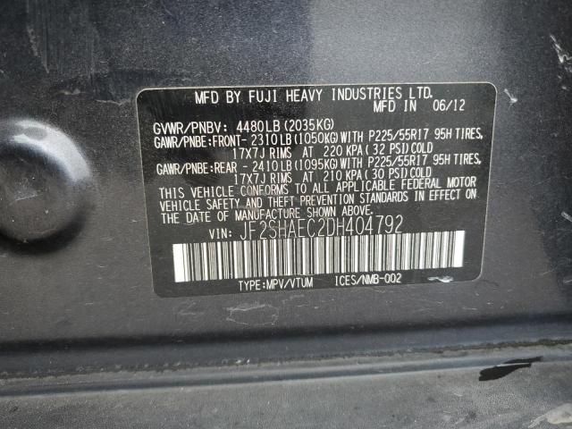 Photo 9 VIN: JF2SHAEC2DH404792 - SUBARU FORESTER L 