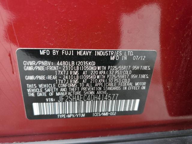 Photo 9 VIN: JF2SHAEC4DH414577 - SUBARU FORESTER L 