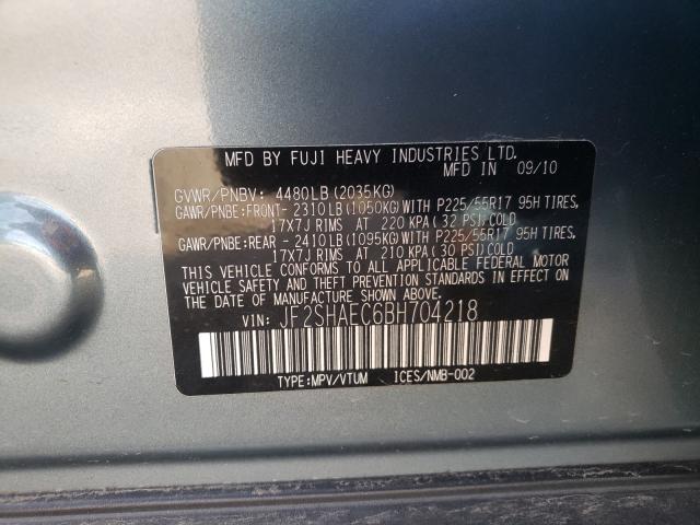 Photo 9 VIN: JF2SHAEC6BH704218 - SUBARU FORESTER L 