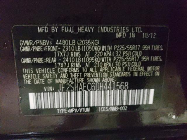 Photo 9 VIN: JF2SHAEC6DH441568 - SUBARU FORESTER L 