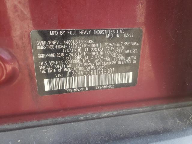 Photo 11 VIN: JF2SHAEC9BH749301 - SUBARU FORESTER 