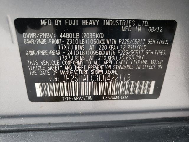 Photo 9 VIN: JF2SHAFC3DH422118 - SUBARU FORESTER L 