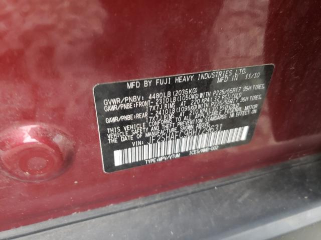 Photo 9 VIN: JF2SHAFC9BH729631 - SUBARU FORESTER L 