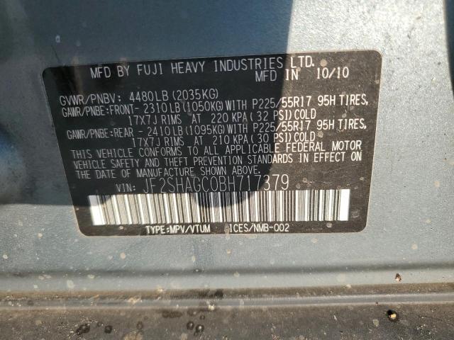 Photo 12 VIN: JF2SHAGC0BH717379 - SUBARU FORESTER T 