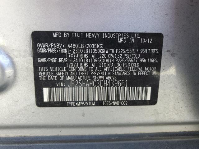 Photo 13 VIN: JF2SHAHC3DH439661 - SUBARU FORESTER 