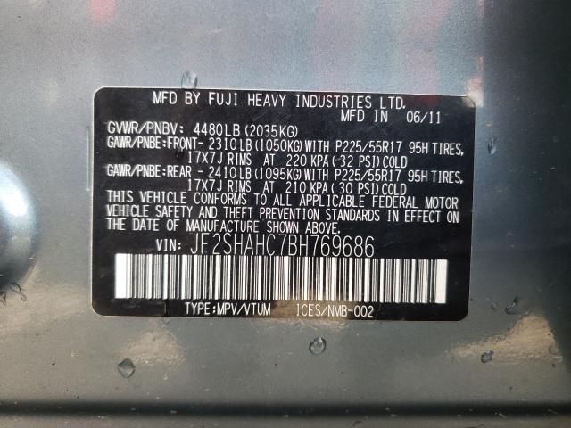 Photo 9 VIN: JF2SHAHC7BH769686 - SUBARU FORESTER T 