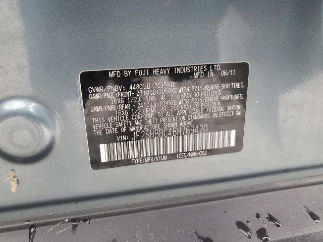 Photo 12 VIN: JF2SHBBC4BH769420 - SUBARU FORESTER 2 