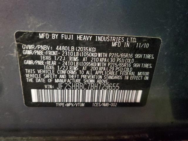 Photo 9 VIN: JF2SHBBC7BH729655 - SUBARU FORESTER 2 