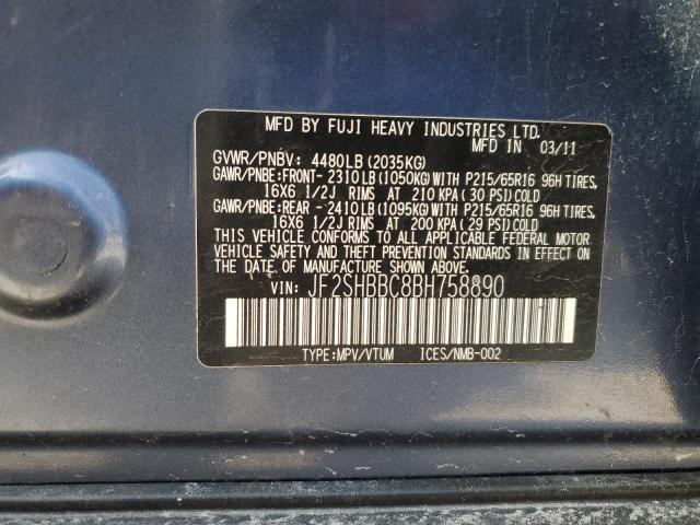 Photo 12 VIN: JF2SHBBC8BH758890 - SUBARU FORESTER 