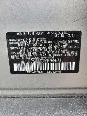 Photo 12 VIN: JF2SHBBC8BH768674 - SUBARU FORESTER 2 