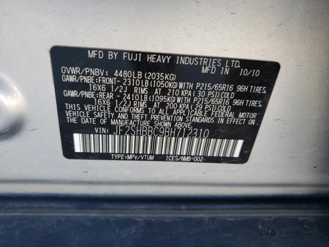 Photo 9 VIN: JF2SHBBC9BH712310 - SUBARU FORESTER 2 