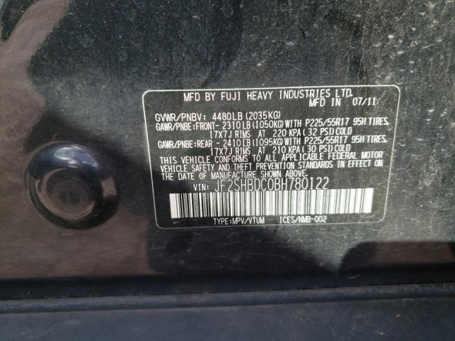 Photo 9 VIN: JF2SHBDC0BH780122 - SUBARU FORESTER 2 