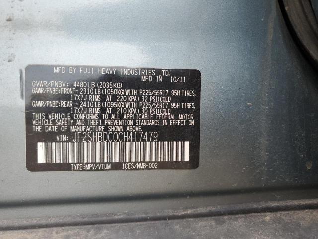 Photo 11 VIN: JF2SHBDC0CH417479 - SUBARU FORESTER 2 