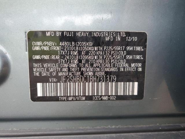 Photo 12 VIN: JF2SHBDC1BH731379 - SUBARU FORESTER 2 