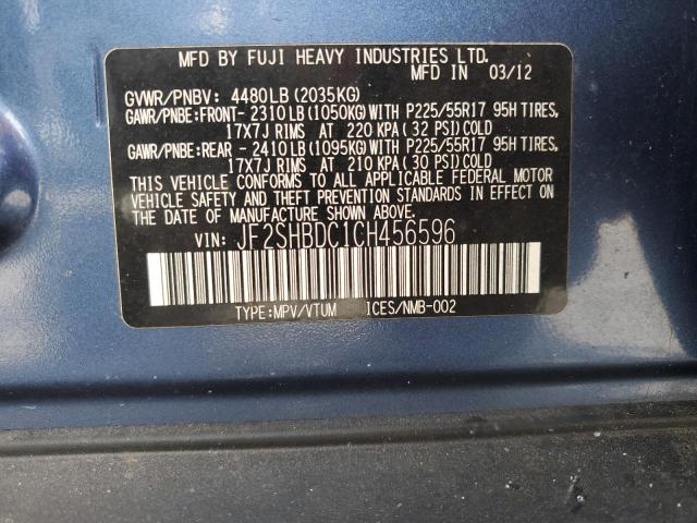 Photo 12 VIN: JF2SHBDC1CH456596 - SUBARU FORESTER 2 