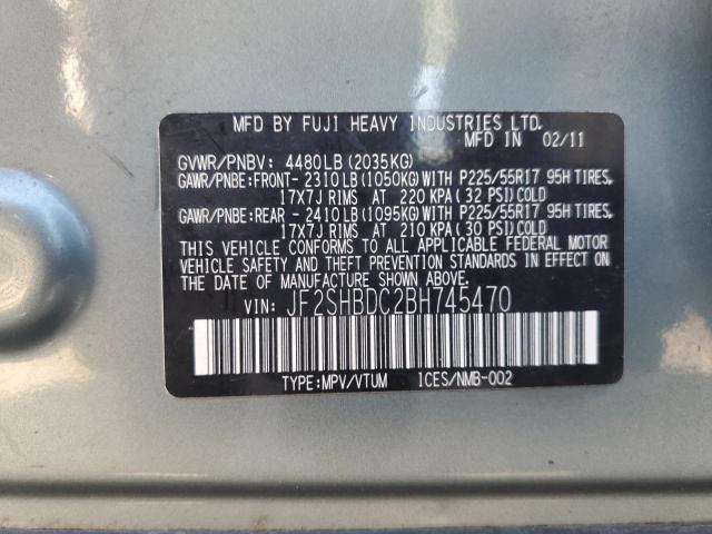 Photo 12 VIN: JF2SHBDC2BH745470 - SUBARU FORESTER 2 