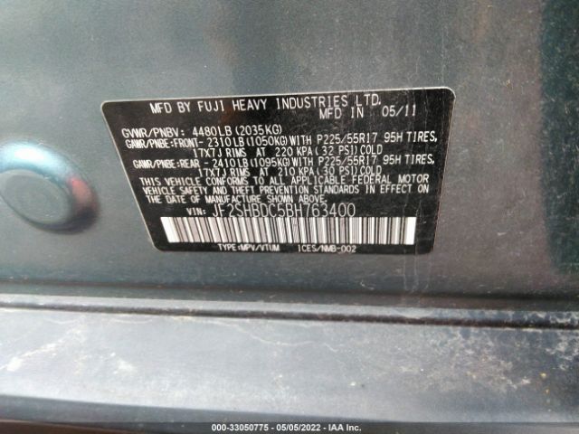 Photo 8 VIN: JF2SHBDC5BH763400 - SUBARU FORESTER 2 