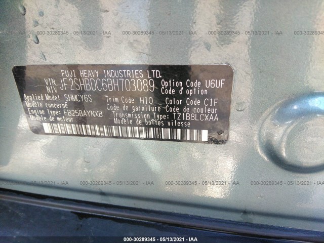 Photo 8 VIN: JF2SHBDC6BH703089 - SUBARU FORESTER 