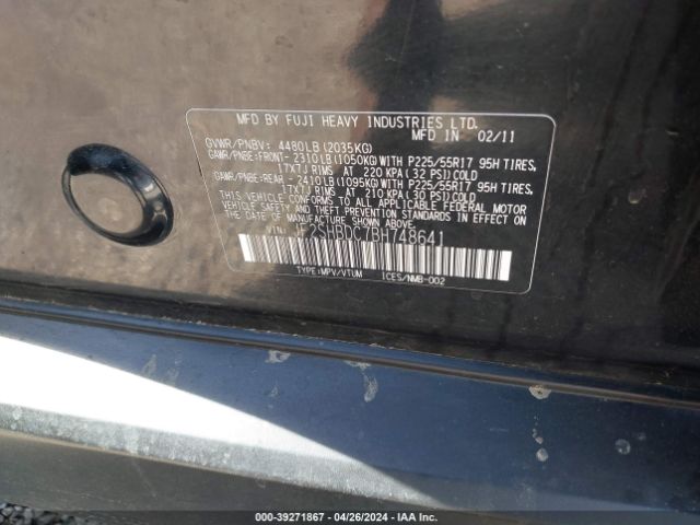 Photo 8 VIN: JF2SHBDC7BH748641 - SUBARU FORESTER 