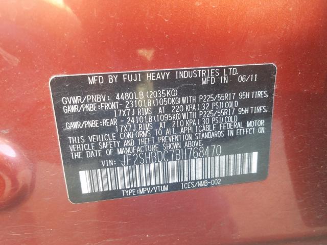 Photo 9 VIN: JF2SHBDC7BH768470 - SUBARU FORESTER 2 