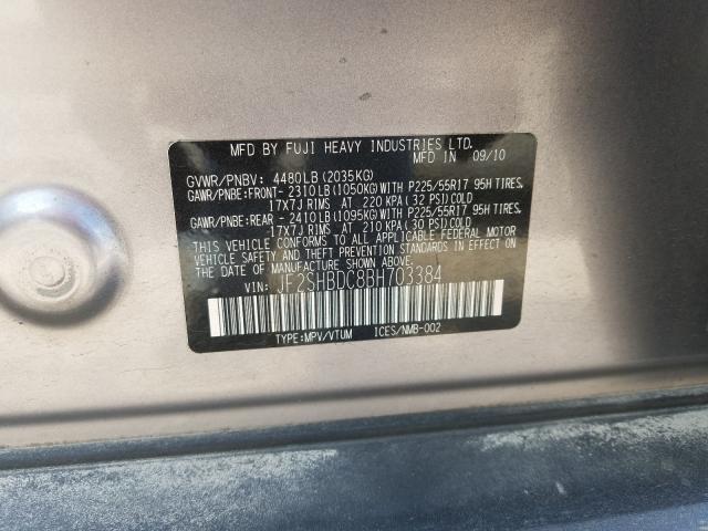 Photo 9 VIN: JF2SHBDC8BH703384 - SUBARU FORESTER 