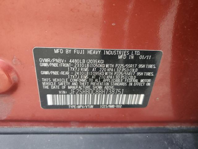 Photo 12 VIN: JF2SHBDC8BH738751 - SUBARU FORESTER 2 