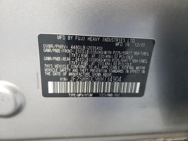 Photo 9 VIN: JF2SHBDC9BH734904 - SUBARU FORESTER 2 