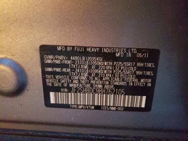 Photo 9 VIN: JF2SHBDC9BH762105 - SUBARU FORESTER 2 