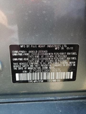 Photo 12 VIN: JF2SHBEC0BH736975 - SUBARU FORESTER L 