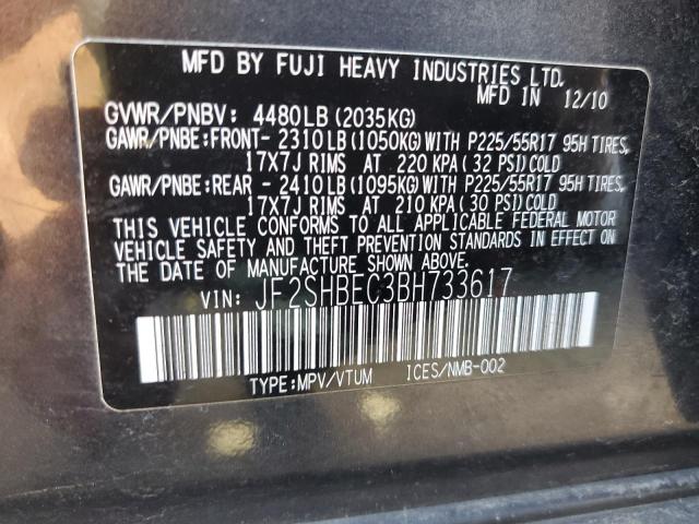 Photo 9 VIN: JF2SHBEC3BH733617 - SUBARU FORESTER L 