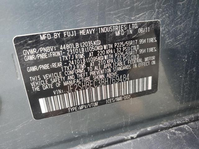 Photo 12 VIN: JF2SHBEC3BH769484 - SUBARU FORESTER L 