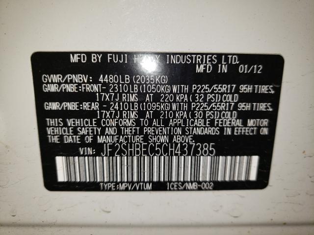 Photo 9 VIN: JF2SHBEC5CH437385 - SUBARU FORESTER L 