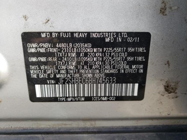 Photo 9 VIN: JF2SHBEC6BH745633 - SUBARU FORESTER L 