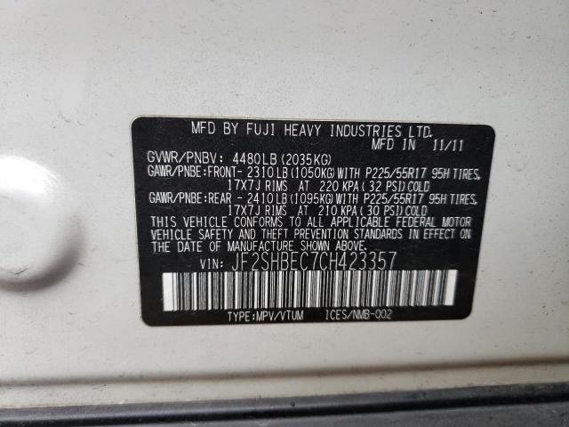 Photo 11 VIN: JF2SHBEC7CH423357 - SUBARU FORESTER 