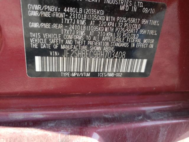 Photo 9 VIN: JF2SHBEC9BH703408 - SUBARU FORESTER L 