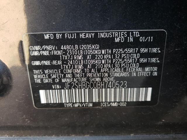 Photo 12 VIN: JF2SHBGC0BH740523 - SUBARU FORESTER 