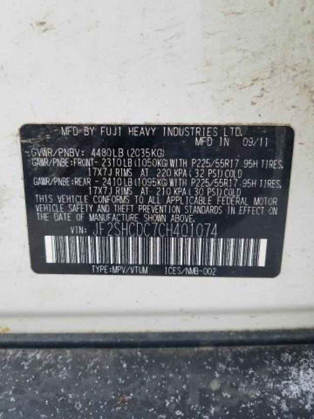 Photo 8 VIN: JF2SHCDC7CH401074 - SUBARU FORESTER 2 