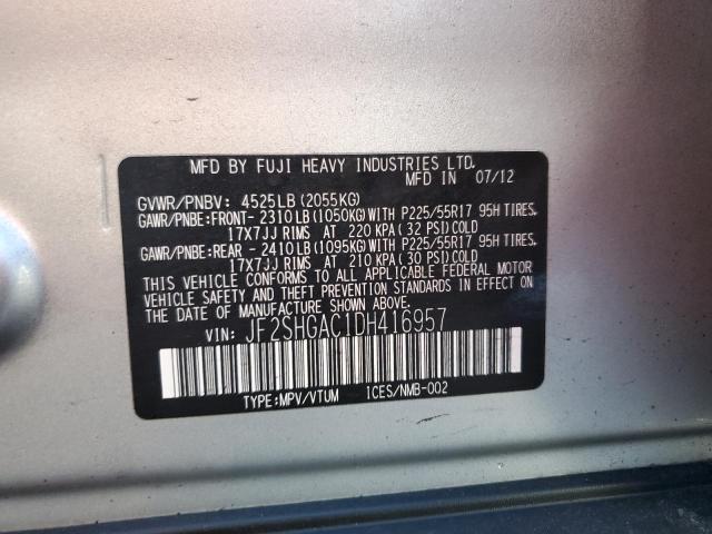 Photo 11 VIN: JF2SHGAC1DH416957 - SUBARU FORESTER 2 