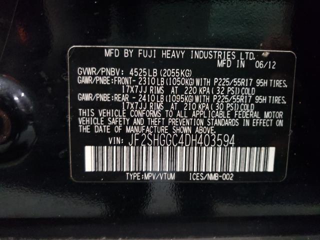 Photo 9 VIN: JF2SHGGC4DH403594 - SUBARU FORESTER T 