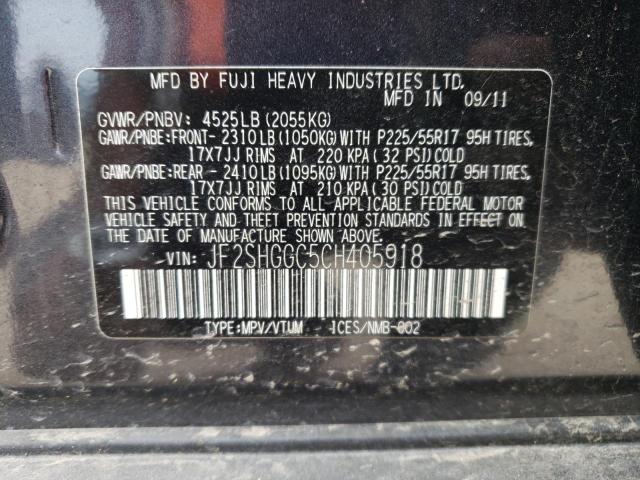 Photo 11 VIN: JF2SHGGC5CH405918 - SUBARU FORESTER 