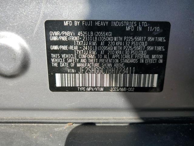 Photo 11 VIN: JF2SHGGC7BH723411 - SUBARU FORESTER T 