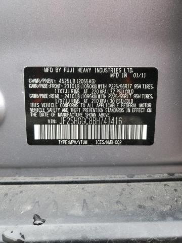 Photo 11 VIN: JF2SHGGC8BH741416 - SUBARU FORESTER T 