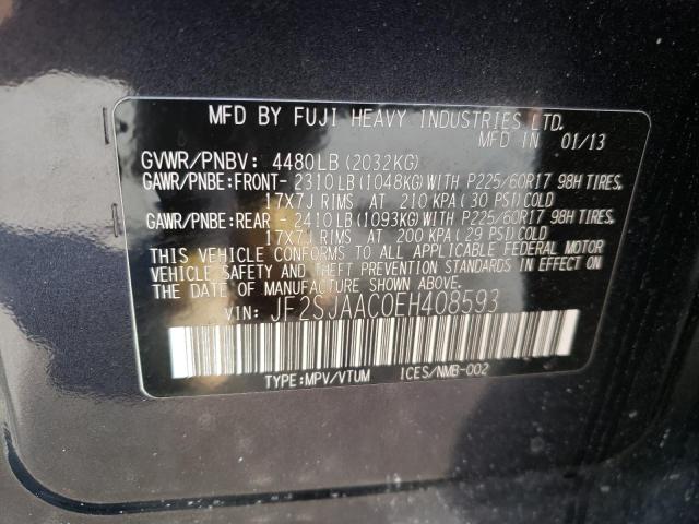 Photo 9 VIN: JF2SJAAC0EH408593 - SUBARU FORESTER 2 