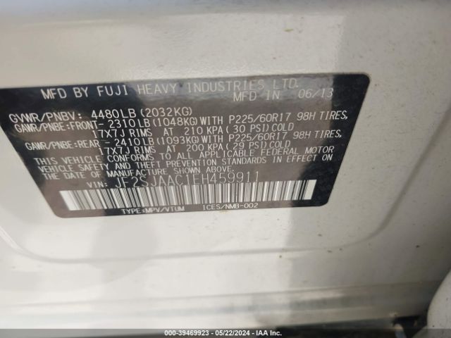 Photo 8 VIN: JF2SJAAC1EH459911 - SUBARU FORESTER 