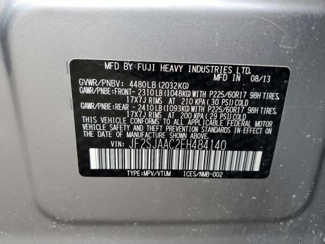 Photo 12 VIN: JF2SJAAC2EH484140 - SUBARU FORESTER 2 