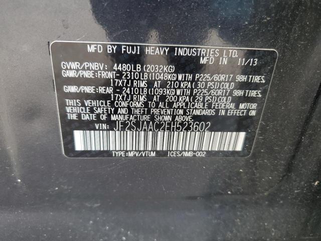 Photo 12 VIN: JF2SJAAC2EH523602 - SUBARU FORESTER 