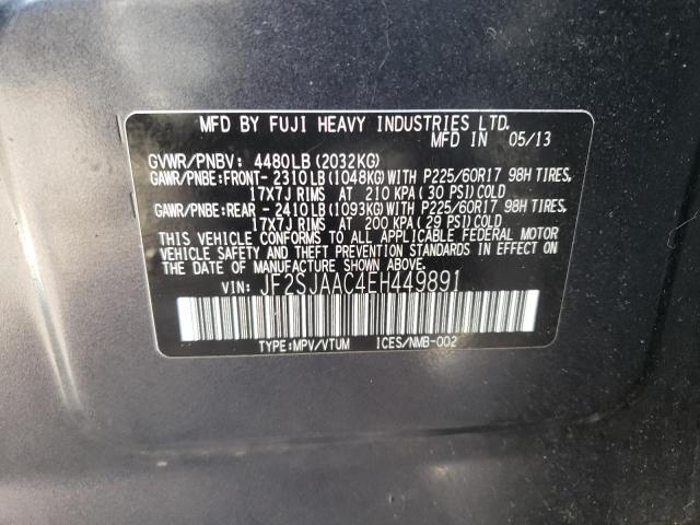 Photo 9 VIN: JF2SJAAC4EH449891 - SUBARU FORESTER 2 